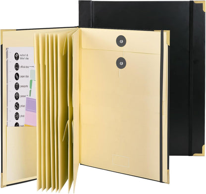 Document Organizer | in Case I Die Binder Organizer with Labels-Black+Pink