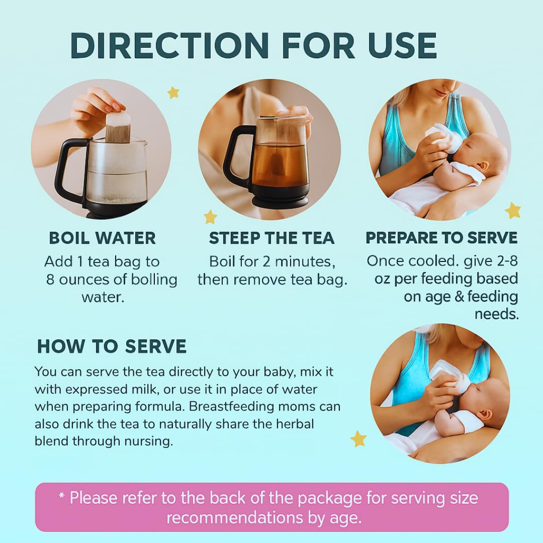 Secrets of Tea Fennel & Chamomile Herbal Tea - Caffeine-Free Organic Blend - 20 Tea Bags (Labeling May Vary)