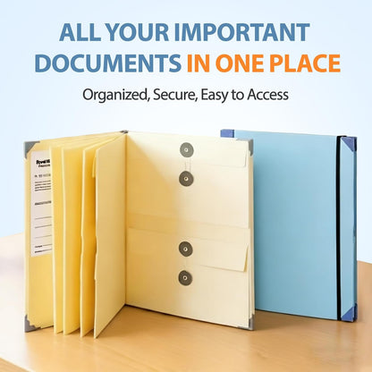 The Life Book Document Organizer - Binder for Important Documents, The Folio in Case I Die Binder, Family Emergency Planner, End of Lifeorganizer Paper File Folio Organizer with Labels(Blue)