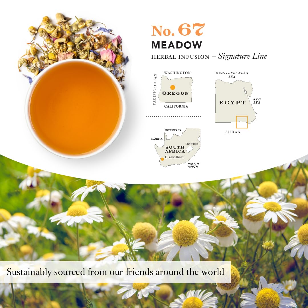 Steven Smith Teamaker Lullaby No. 40, Chamomile, Lemongrass, Lavender, Ashwagandha, Caffeine-Free, Organic Relaxing & Bedtime Wellness, Sugar-Free, Herbal Tea Bags, 15 Sachets, 0.95oz each