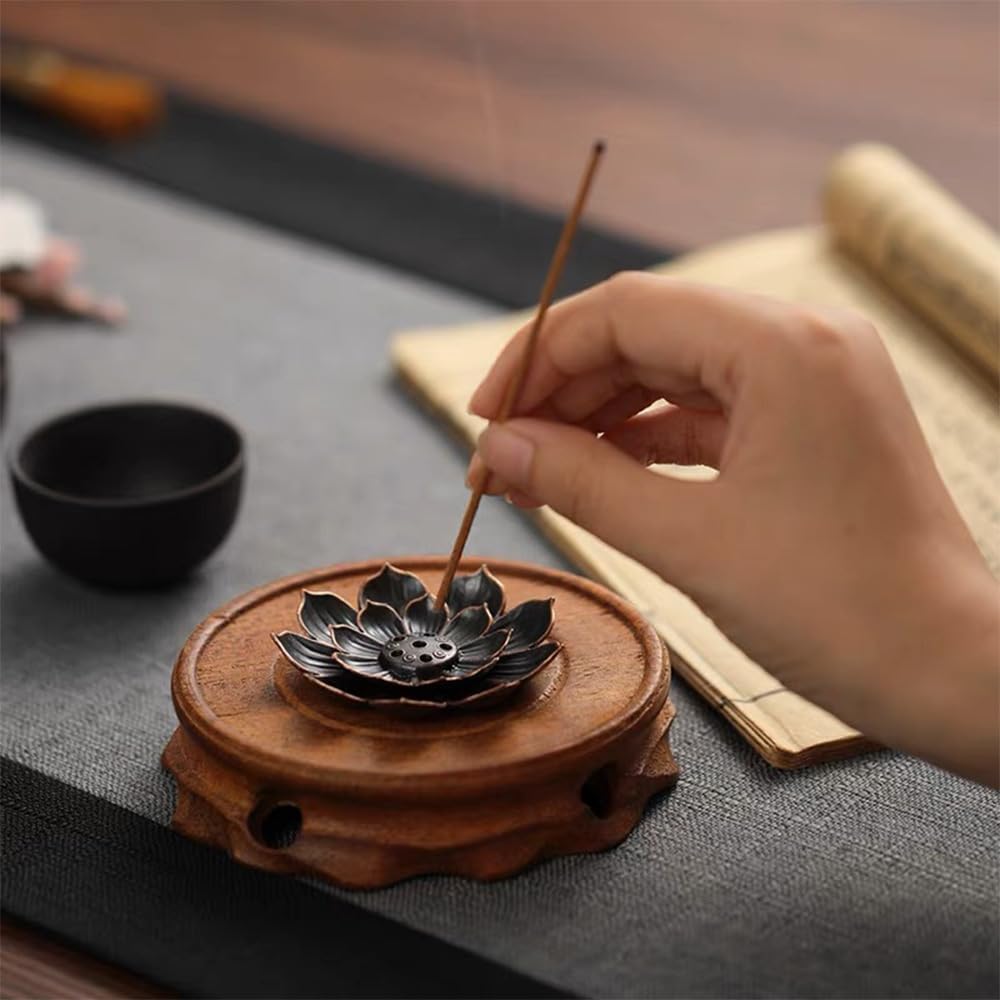 12 Pieces Incense Holder Lotus Sticks Incense Burner Cone Incense Burner Ash Catcher for Home Fragrance Yoga Sauna SPA