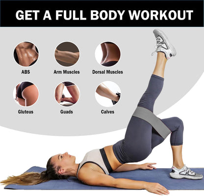 KANGFITER Non-Slip Fabric Resistance Bands for Working Out 3 Levels