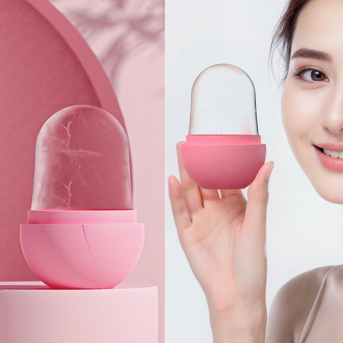 Silicone Ice Mold Facial Rollers, Beauty Ice Roller, Relieve Fine Wrinkles