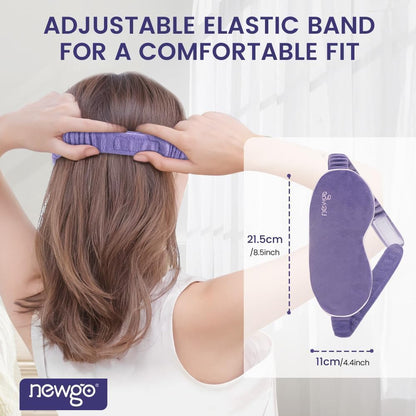 NEWGO Microwave Heated Eye Mask Soothing Relief for Dry Eyes, Heat Therapy Warm Eye Compress with Removable Cover for Stye, Blepharitis, Relaxation or Gift Choice - Blue