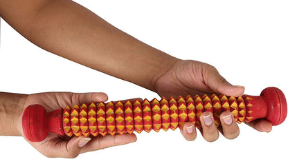 AHCS Acupressure Wooden Foot Roller Magnetic Stress Mat Combo Kit (Set of 9)
