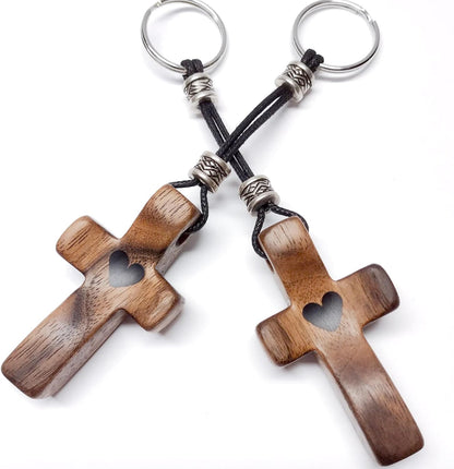 Cross My Heart/Encouragement Gift Wood Comfort Pocket Prayer Cross for Clutching, Clinging and Praying Christian Religious Gift