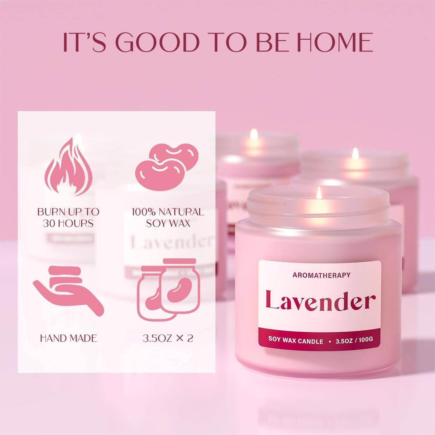 Scented Candle Gift Set, Soy Candles for Women, Sleep Candles for Home Scented, 2 Pack Aromatherapy Candle for Relaxing, Sleep, Stress Relief & Home Decor