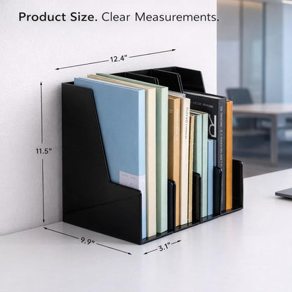 CiWiVOKi Vertical File Holder, PET Desk Organizer, Black