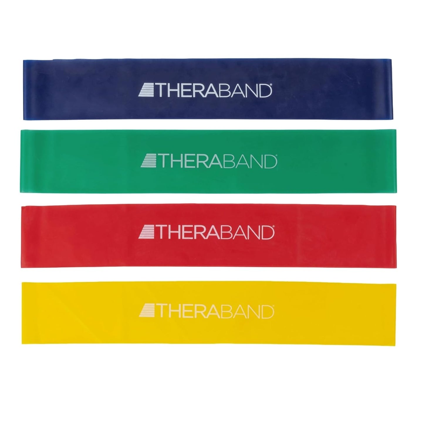 THERABAND Resistance Band Loop Set of 3, Exercise, 12", Black/Silver/Gold