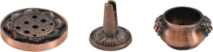 Incense Burner, Copper Incense Holder Cone Holder Gourd Incense Burner for Joss Stick, Tower Incense, Incense Coil (3 Styles)