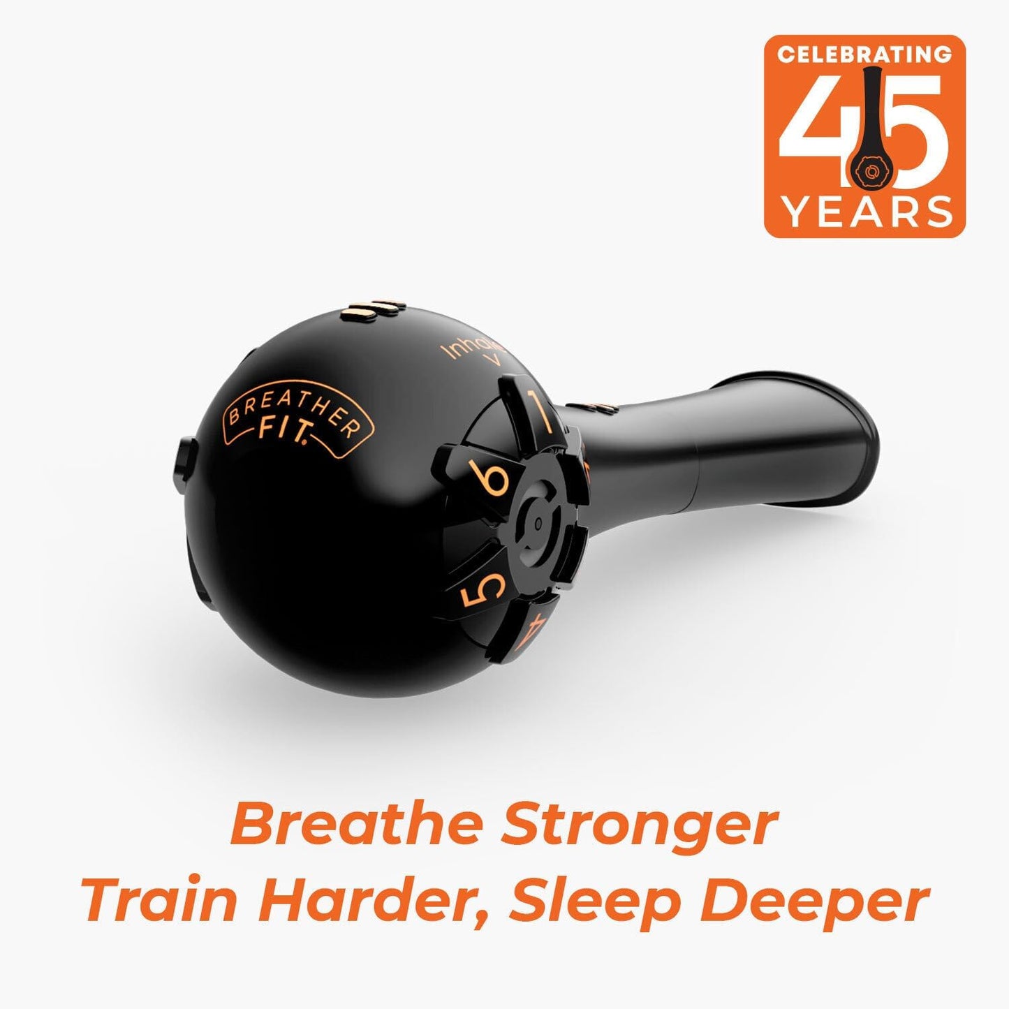 The Breather Fit - Lung Trainer for Athletes - Portable Breathing Exercise Device for Lungs - Respiratory Muscle Strengthener - Lung Exerciser Device - Breath Trainer - Coaching App Included