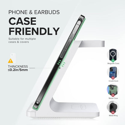 3 in 1 Fast Wireless Charging Station for Multiple Apple Devices