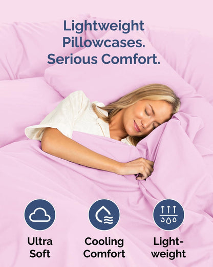 Standard Pillow Cases Set of 10 - Ultra Soft Hotel Quality Pillowcase Covers - Comfy, Cozy & Wrinkle Free - Shrink, Stain and Fade Resistant - Machine Washable Pillow Protectors - 10 Pcs Set - White - Colors A
