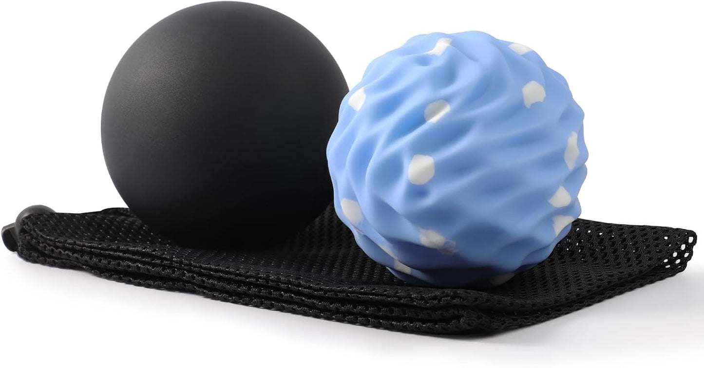 JIEJUNJI Massage Balls Set for Deep Tissue Muscle Relief, Trigger Point & Myofascial Release, Full Body Use for Back, Neck, Shoulder, Foot & Hip (Peanut Ball Set)
