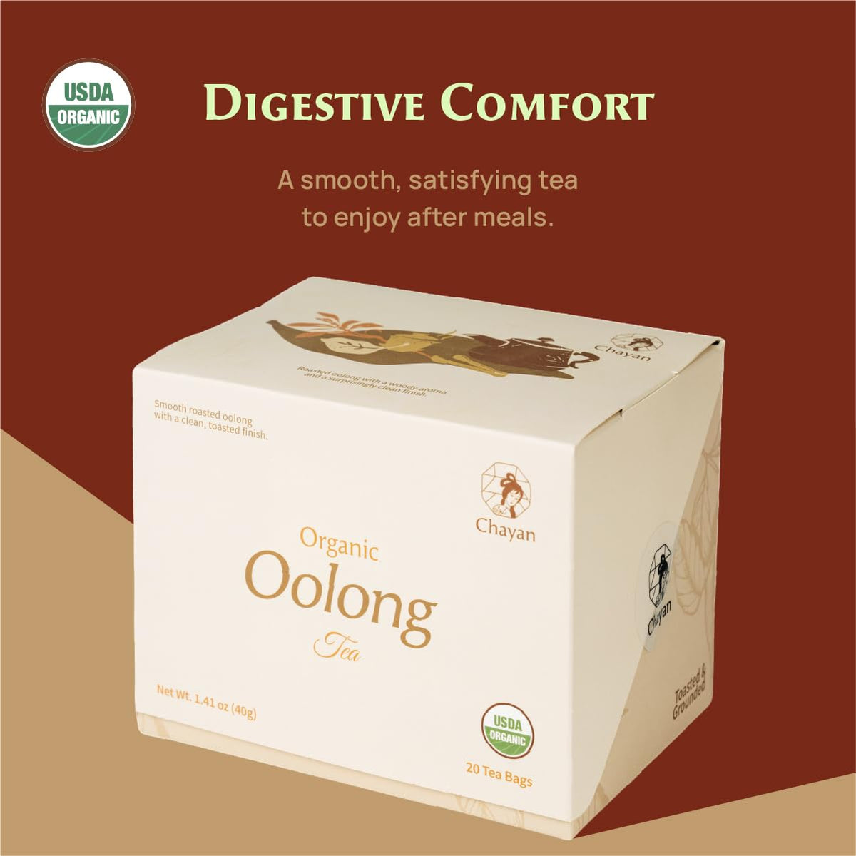 Chayan Oolong Tea Bags Organic,20 Count