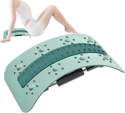 Back Stretcher Device, Multi-Level Back Support Adjustable, Spinal Board Massager with Curved Design, Stretching Equipment Tool Relieves Tension, for Daily Stretching and Relaxation