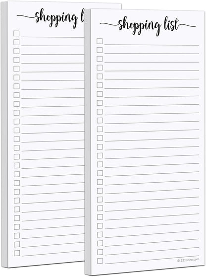 321Done To Do List Notepad, 2-Pack 50 Sheets Each, 3.7x8.5 College Ruled Pad, 70lb Matte Paper, Note Pad for Shopping List, Checklist To-Dos Tasks Planning for Home Office, Made in USA
