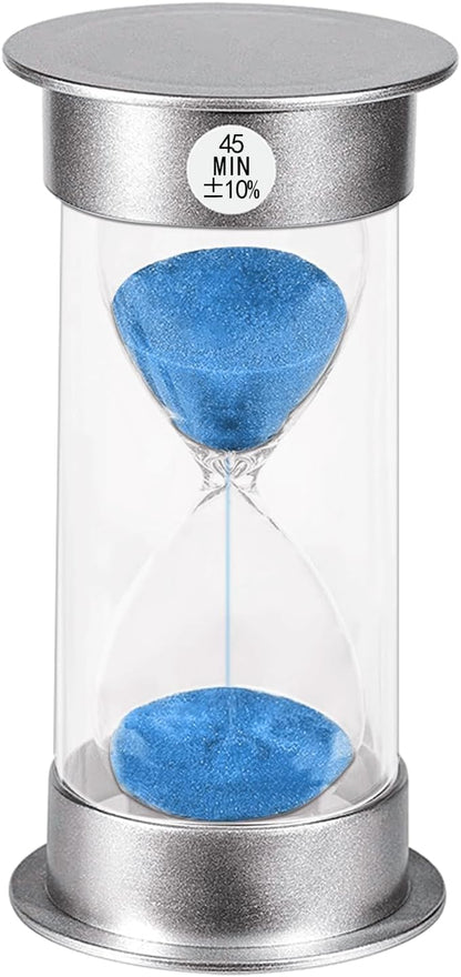 2 Minute Hourglass Sand Timer with Suction Cup,Unbreakable Sucker Sand Clock Timer 2 min,Plastic Mini Sand Watch,Rotatable Reloj De Arena for Kids Toothbrush(Blue)