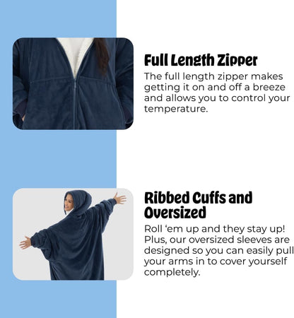 THE COMFY Original | From Shark Tank | Patented | Oversized Sherpa Wearable Blanket Hoodie| Gift for Women & Men | One Size