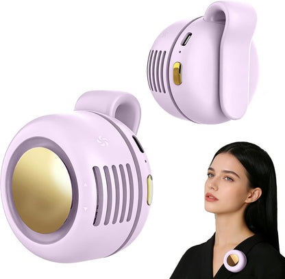 Portable Fan,Clip On Waist Bladeless, Ultra-Quiet Personal Mini Neck Fan