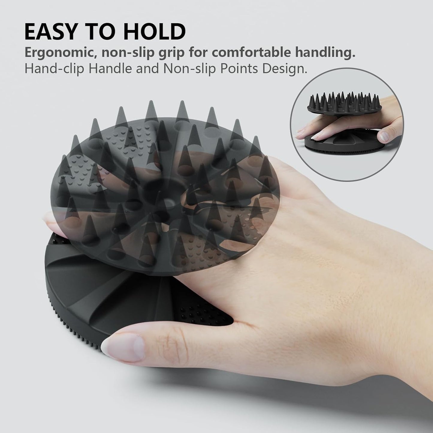 Silicone Body Scrubber 2 Pack, BEAUTAIL Shower Bath Scrubber, More Hygienic Than Traditional Loofah, Lather Nicely, Gentle Exfoliating Brush for Women Men Baby Sensitive Skin, Black+Purple