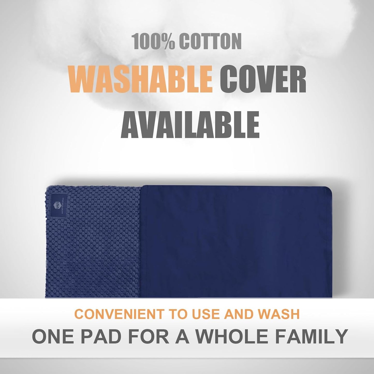 UNCN Wide Microwave Heating Pad with Washable Cover 9.5 x 16in Microwavable Hot Pad for Neck Shoulder, Cramps, Back Cordless Warm Compress Weighted Moist Heat Pack for Aches, Unscented
