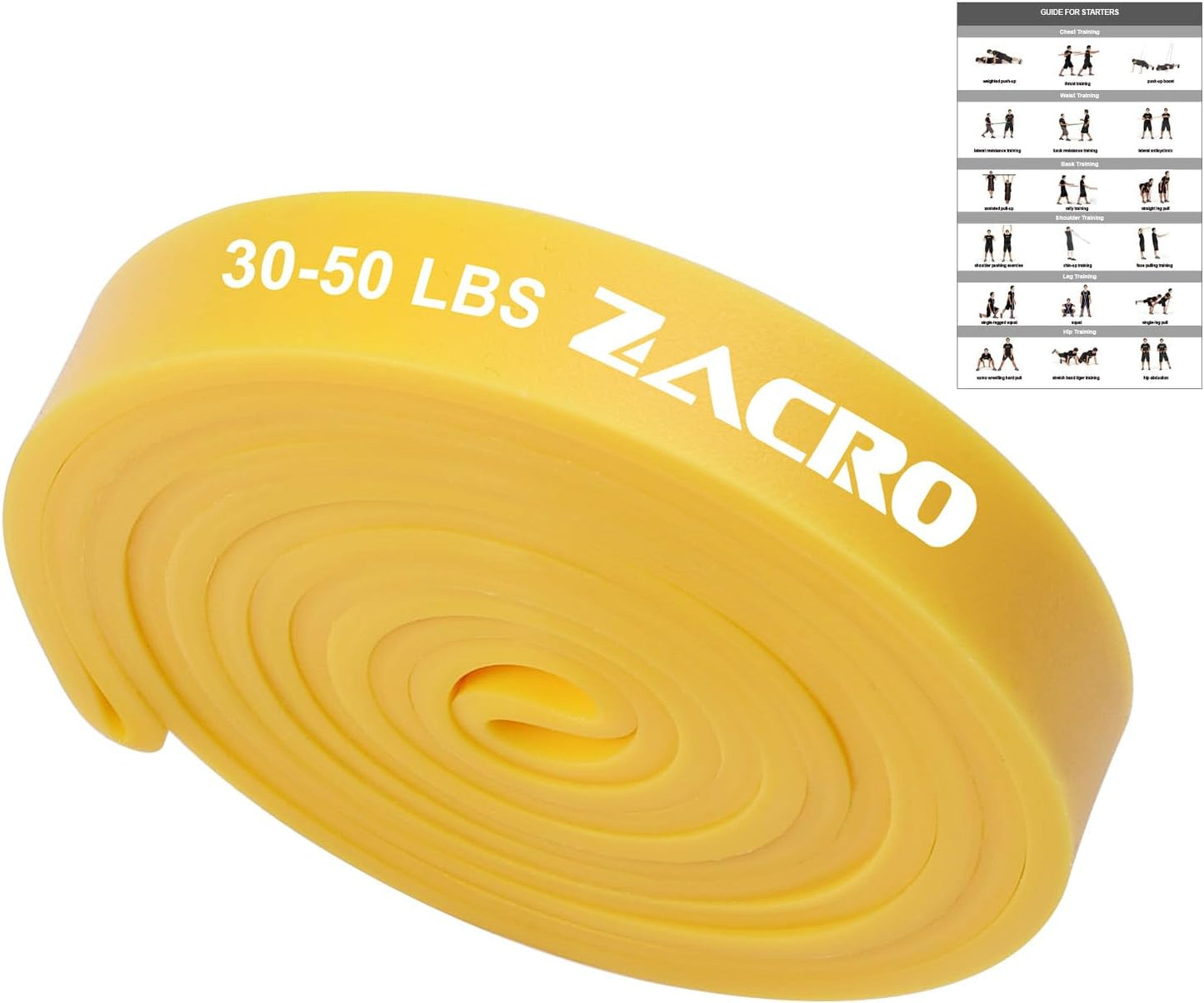 Zacro Resistance Bands Set with Door Anchor, Heavy Duty Pull Up Exercise Bands for Working Out, Muscle Power Strength Training, Physical Therapy, Home Fitness Gym Equipment for Men & Women