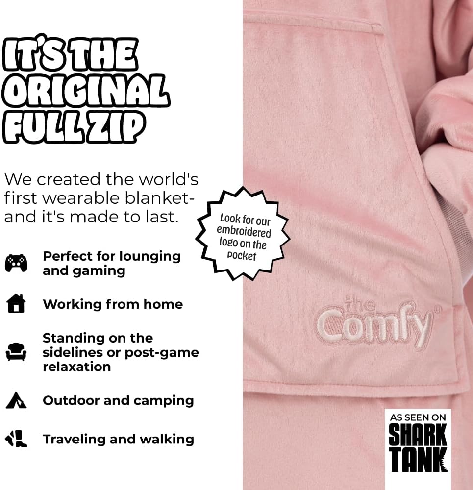 THE COMFY Original | From Shark Tank | Patented | Oversized Sherpa Wearable Blanket Hoodie| Gift for Women & Men | One Size