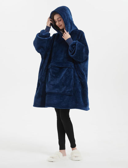 KFUBUO Wearable Blanket Hoodie for Adults Sherpa All Patterns Cat Oversized Sweatshirt Blanket with Pockets for Women