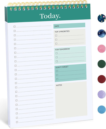 Taja To Do List Notepad - To Do List Notebook for Work with 52 Sheets, 9.8" x 6.5", Undated Daily Planner Perfect for Daily Tasks and Goal Setting, Notepad Suitable for Office, Home & School - Violet Dream