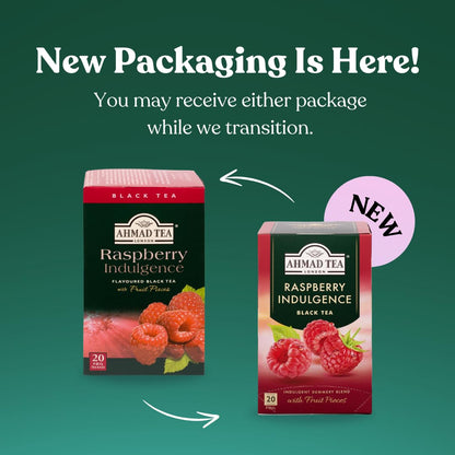 English Teas, "Raspberry Indulgence Black Tea" - Tagged and Aluminium Foil En...