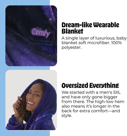 THE COMFY Dream | From Shark Tank | Patented | No Sherpa | Light Wearable Blanket Hoodie | Gift for Women & Men | One Size