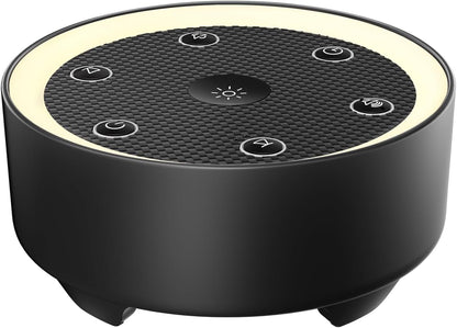 Kipcush White Noise Machine for Sleeping – High-Fidelity Non-Looping Sounds, Dimmable Night Light, USB Powered, Sleep Sound Machine for Baby, Kids & Adults (A - Model White+, Standard)