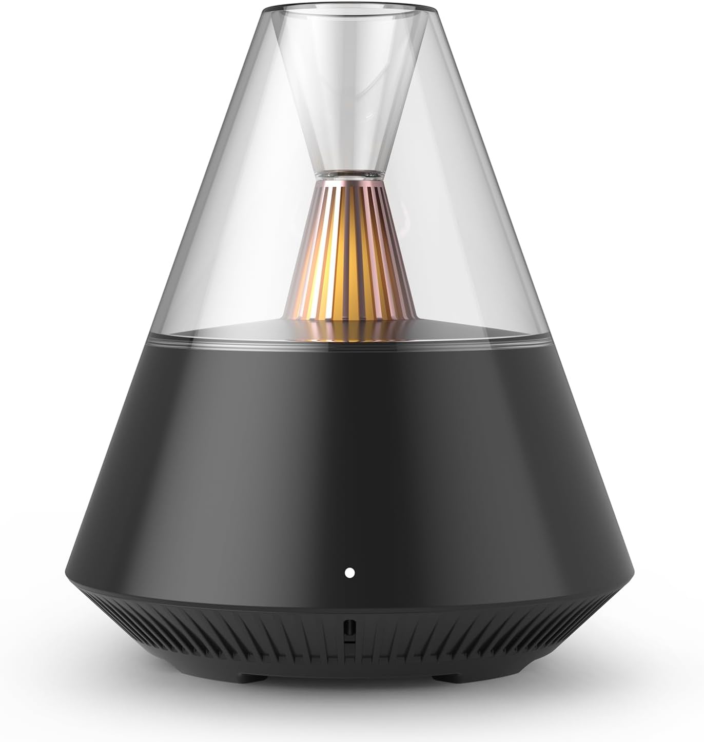 Ultrasonic Essential Oil Diffuser, 150ML Modern Aromatherapy Diffuser with Candle Light, 2 Mist Mode, Remote Control, Auto-Off, Small Cool Mist Humidifier for Home Bedroom Office Yoga, Black