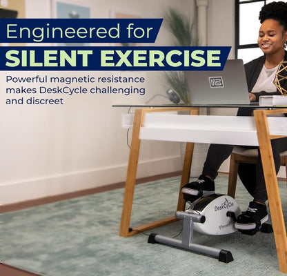 DeskCycle Under Desk Bike Pedal Exerciser - Stationary Bikes for Home & Office - Standard and Adjustable Height Versions