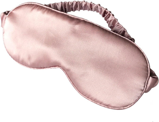 LULUSILK 100% Mulberry Silk Sleep Eye Mask for Sleeping Women and Men, Pink