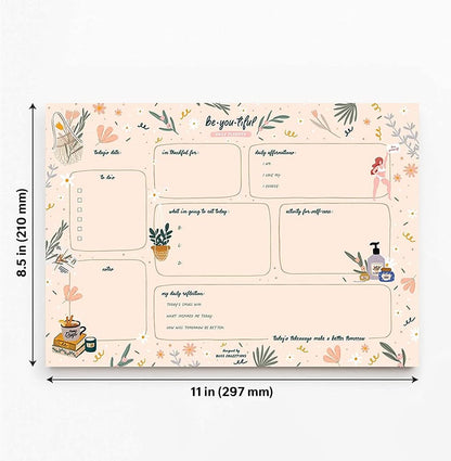 Bliss Collections Weekly Planning Pad, To Do List Notebook - Undated Tear-Off Sheets Notepad - Work Calendar, Organizer, Scheduler for Goals, Tasks - Minimalist, 8.5" x 11", 50 Sheets