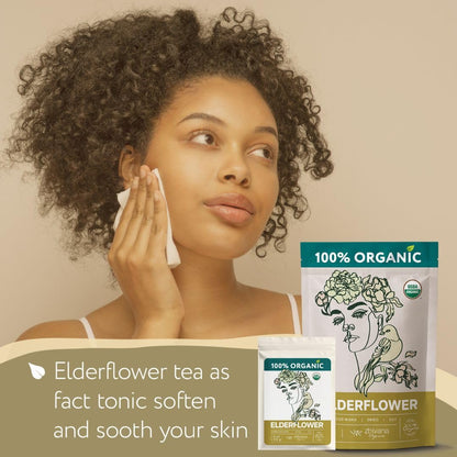 Organic Elder Flower Herb 4oz. - Elderflower Tea for Respiratory Health