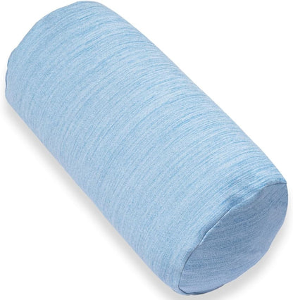 1 MIDDLE ONE Round Cylinder Bolster Pillow with Removable Velvet Cover, Tube Roll Cervical Pillow for Head, Neck, Back and Legs Support, 13"x 6", Blue