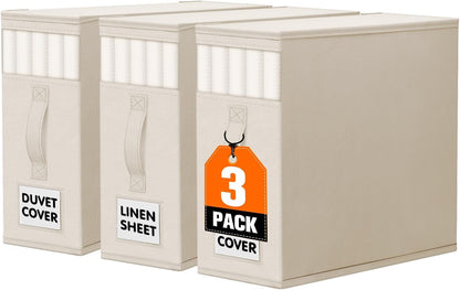 WOWBOX Bed Sheet Organizers and Storage,Closet Organizer Under Bed Storage