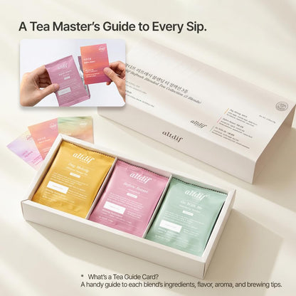 KKOKDAM altdif Refresh Tea Gift Set, 3 Caffeine Free Blends, 12 Tea Bags