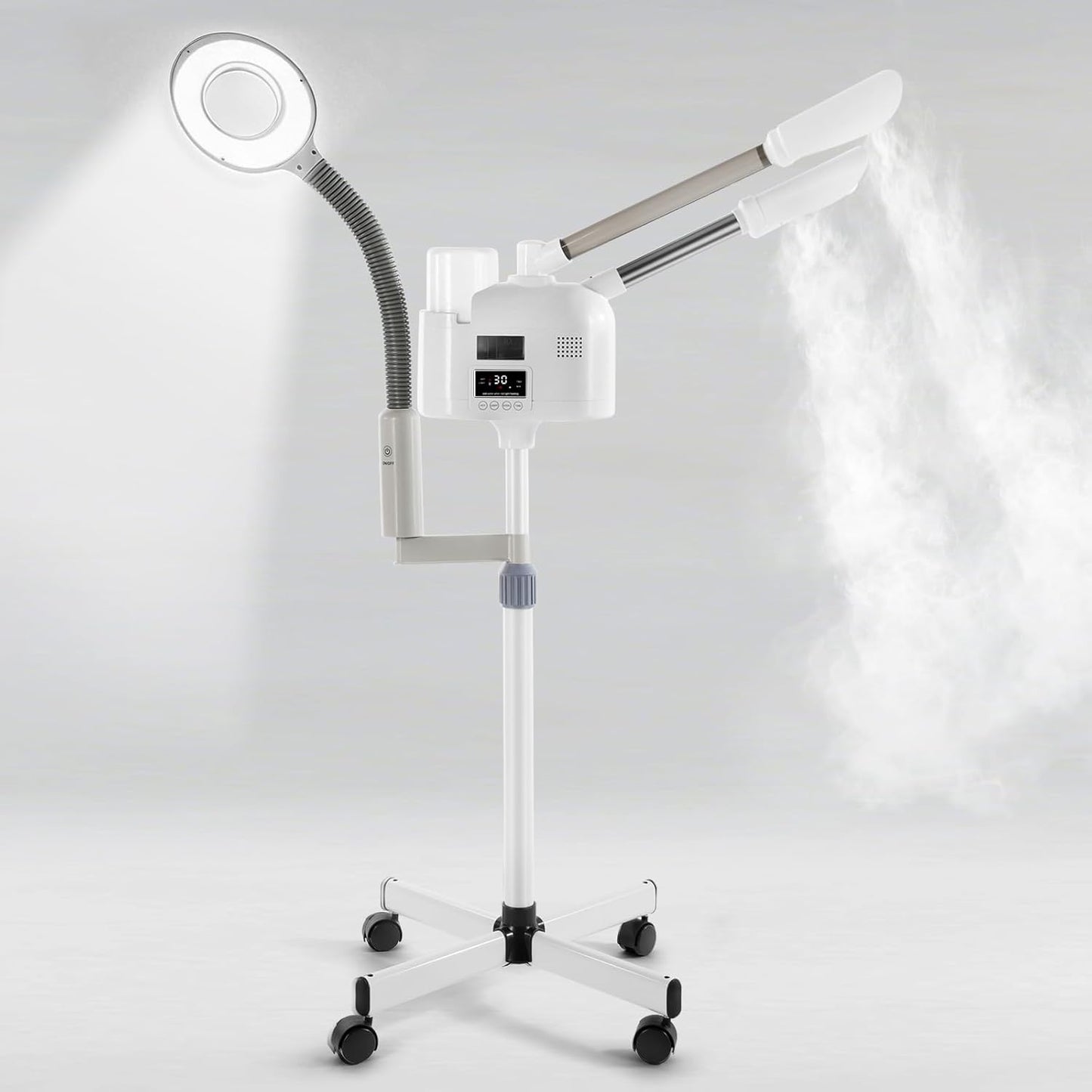 Artist hand Facial Steamer Professional 3 in 1 Hot and Cold Facial Steamer with 5X LED Magnifying Lamp, Esthetician Face Steamer Fast Heating for Beauty Salon Spa Home Use