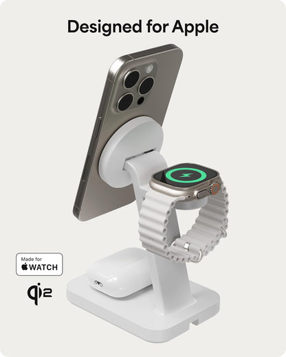 Mophie Snap+ 3-in-1 Wireless Charging Stand - MagSafe & Qi2 Certified