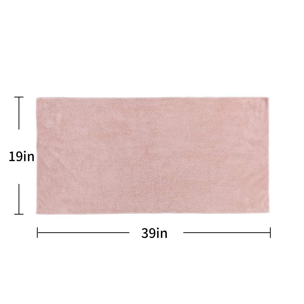 Microfiber Hair Towel Quick Dry Hair Towel Hair Drying Towels Suitable for All Kinds of Hair Ultra Absorbent Long and Thick Hair 20X40inch Lotus Root Pink (1pcs)