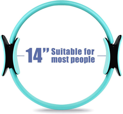 RitFit Pilates Ring Circle - 14 Inch Magic Fitness Circle for Toning Inner & Outer Thighs, Bonus Workout Guide Included