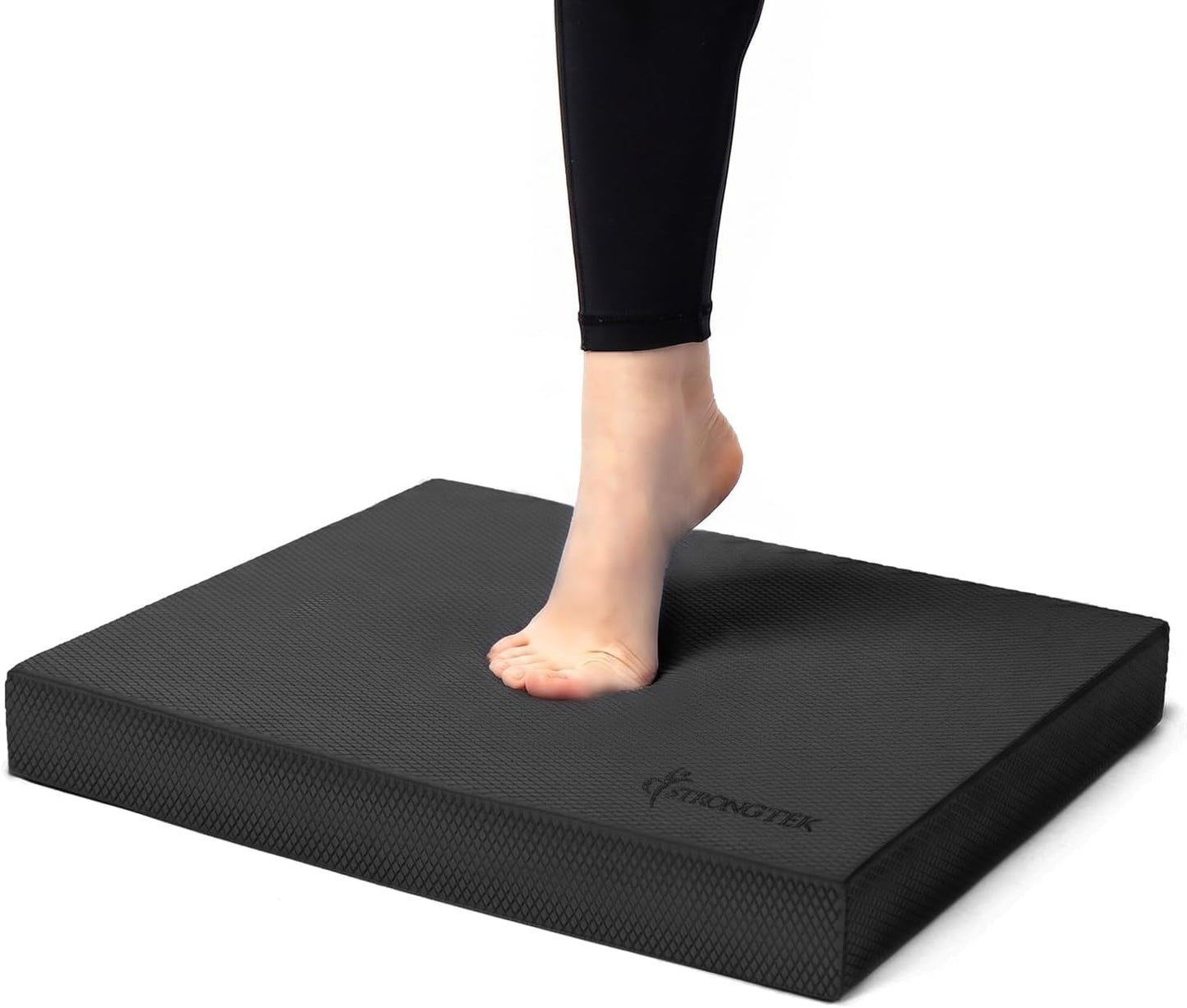 StrongTek Extra Wide Foam Balance Pad for Physical Therapy, 19" X 15.8" X 2.4", High-Density TPE Foam Pad for Exercise, Enhanced Stability, Core Strength, Non-Slip & Water-Resistant, for Fitness, Yoga