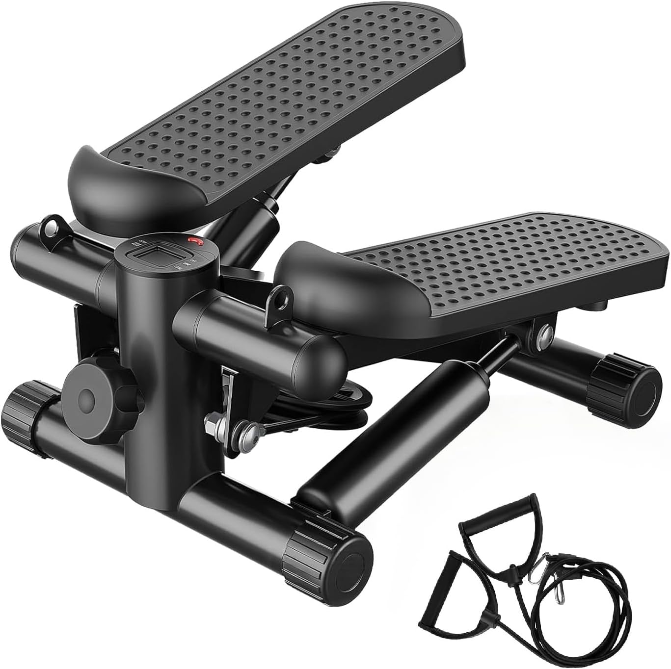 Stair Stepper with Resistance Bands for Home Exercise, Mini Stepper Machine for Indoor Fitness, Portable Home Gym Stepper for Full Body Workout, 300LBS Capacity