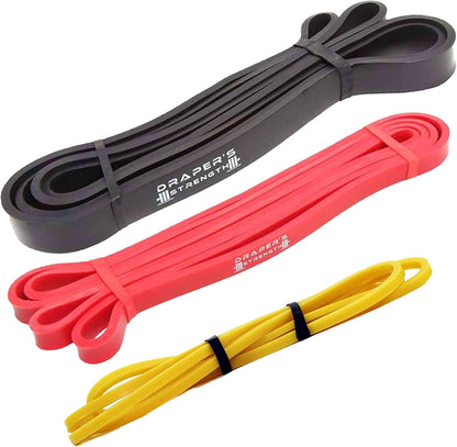 Draper's Strength Heavy Duty Resistance Stretch Loop Bands for Powerlifting Workout Exercise and Assisted Pull Ups