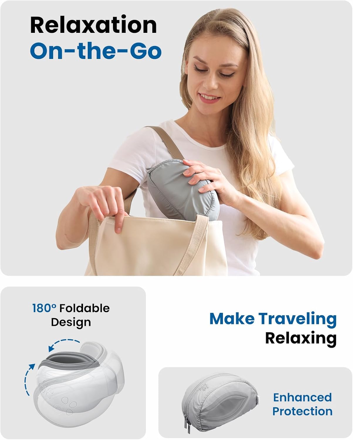 BOB AND BRAD Eye Massager with Heat and Cooling, FSA Eligible HSA Birthday Gifts for Women Men, EyeOasis 3 Elite Eye Massager for Migraine, Heated Eye Mask for Dry Eye Head Tension and Stress Relief