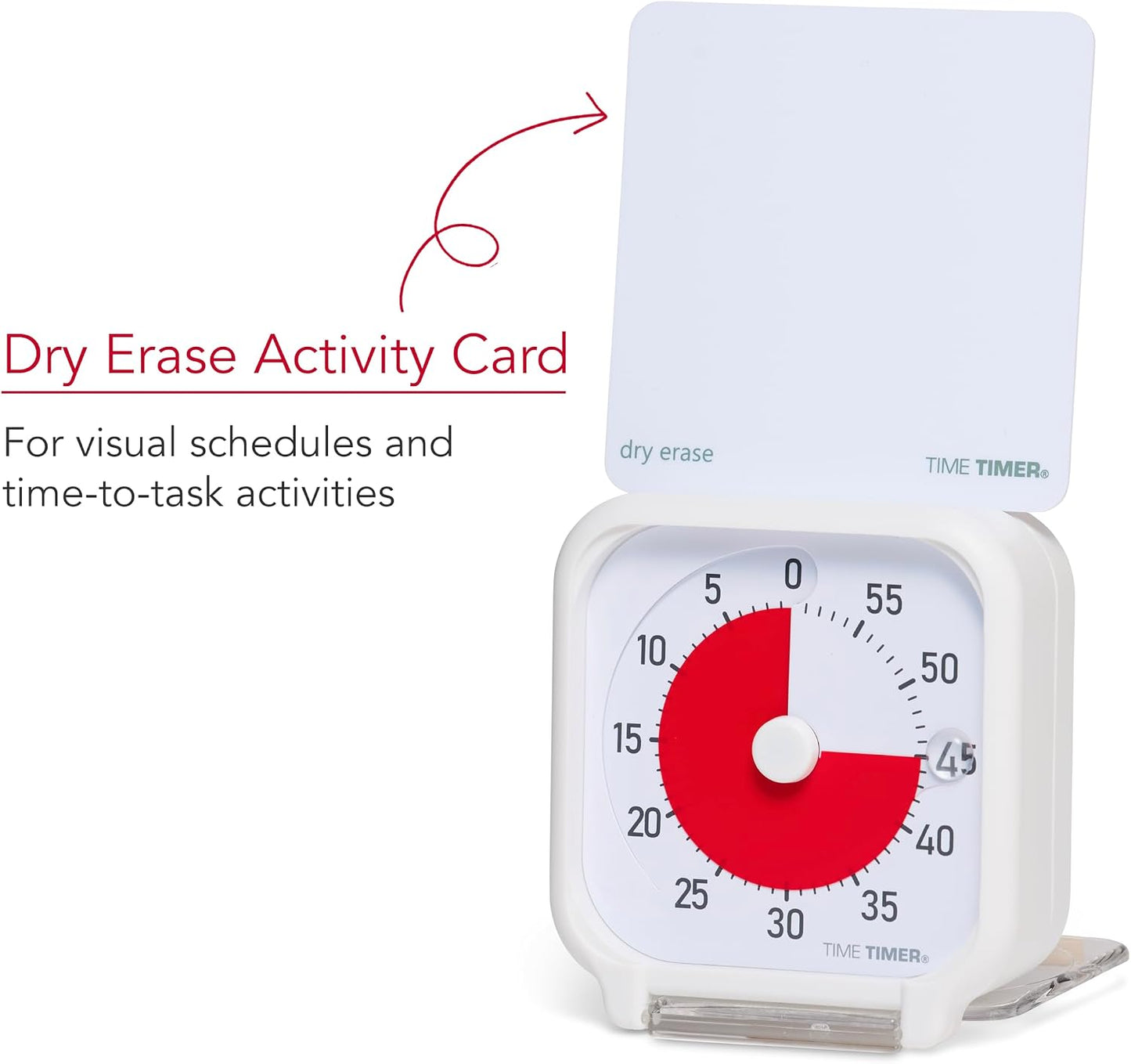 Time Timer 3 inch Visual Timer — 60 Minute Kids Desk Countdown Clock with Dry Erase Activity Card and Desktop App Access — for Kids Classroom, Homeschool Study Tool, Task Reminder, Home and Kitchen